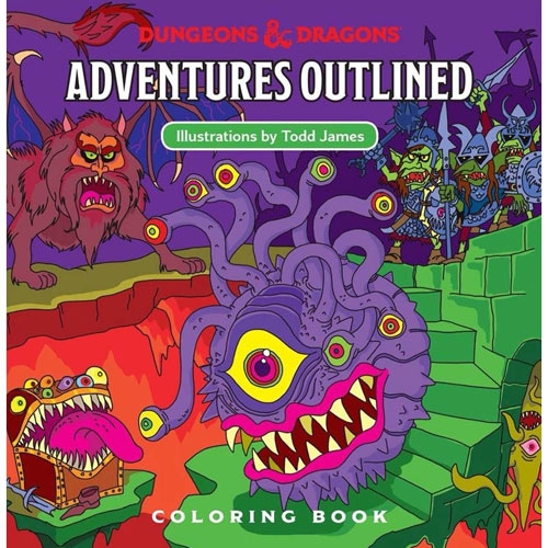 D&D: Adventures Outlined Coloring Book
