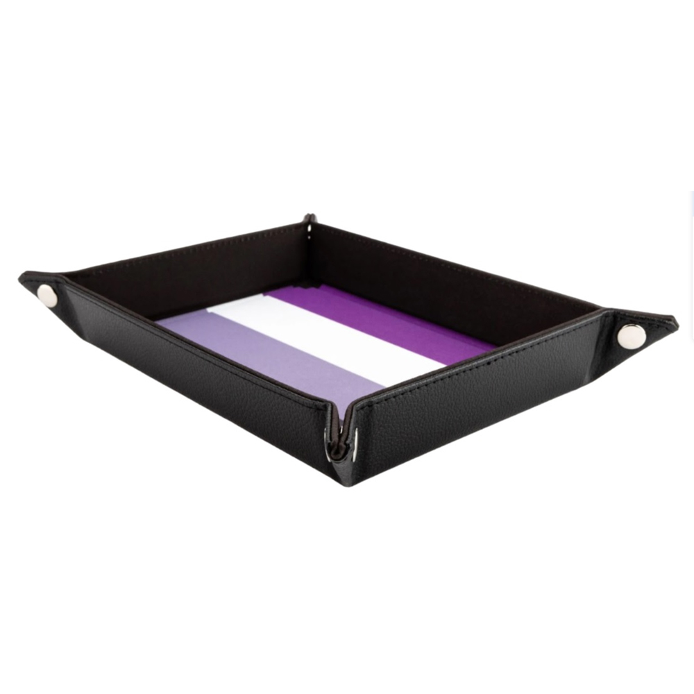 Pride Fold-Up Velvet Dice Tray: Asexual (Preorder)