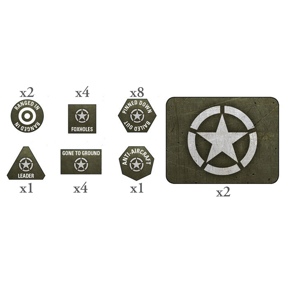 Flames of War: WW2 - American Tokens & Objectives (22)