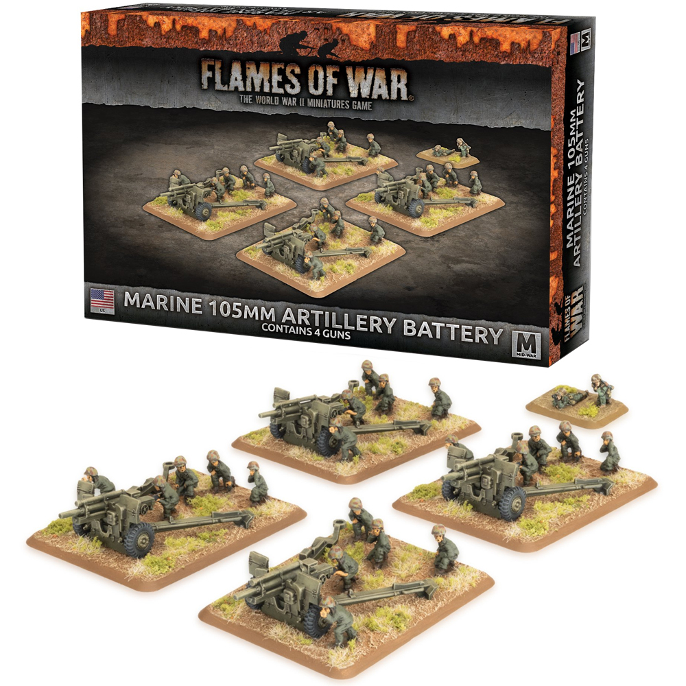 Flames of War WW2: American - Marine 105mm Artillery Battery