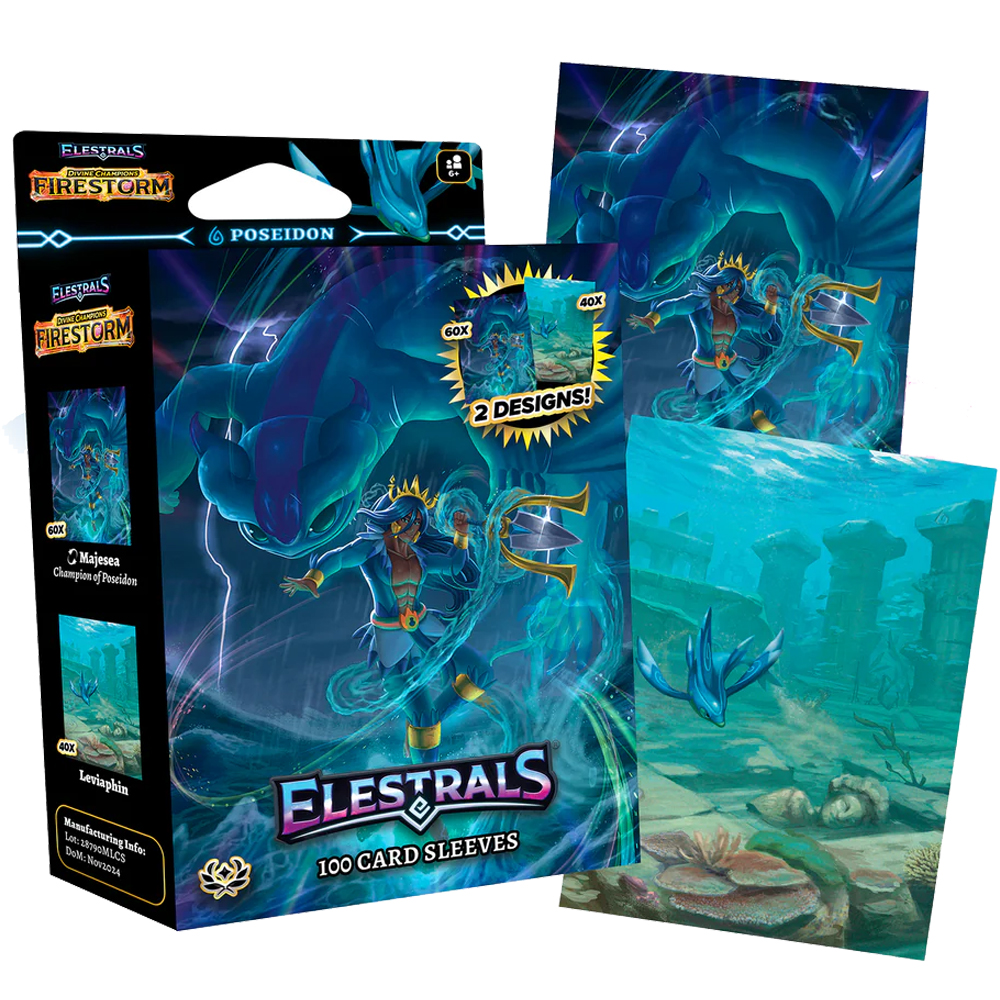 Elestrals Card Sleeves: Divine Champions Firestorm - Majesea, Champion of Poseidon (100)