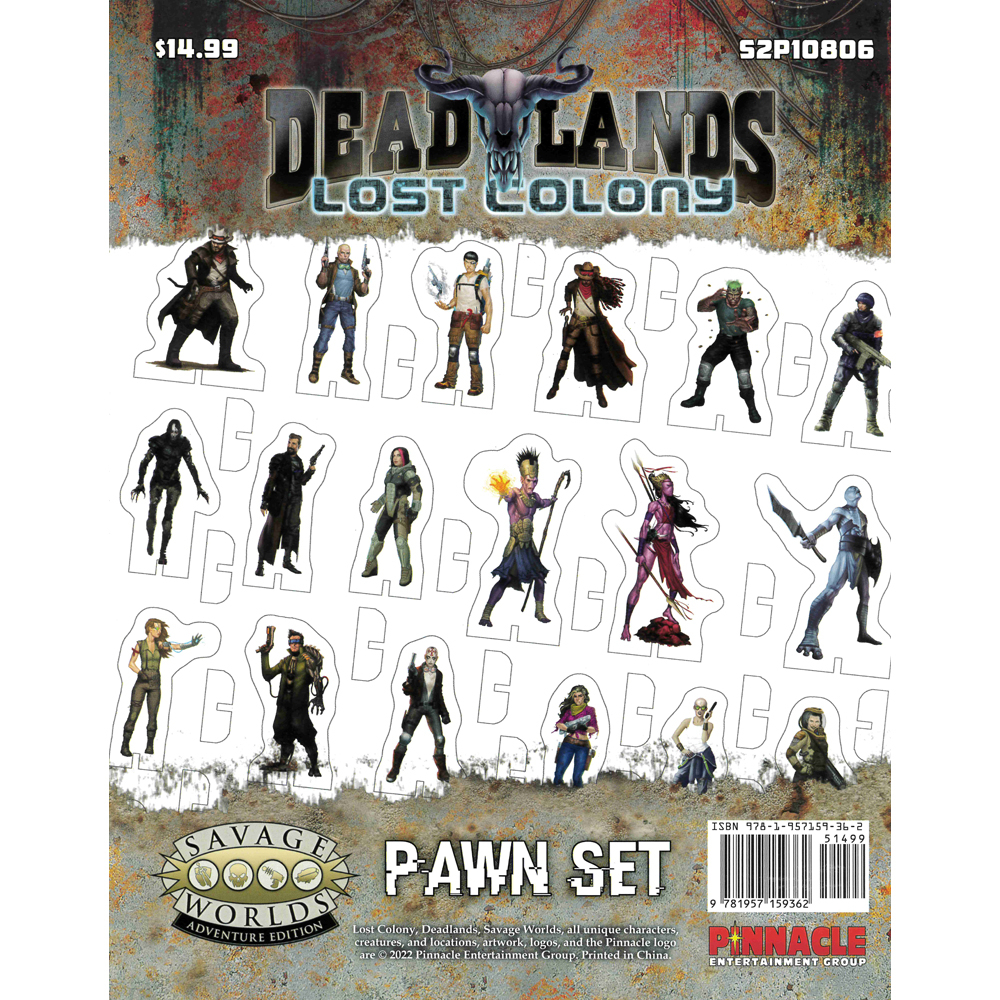 Savage Worlds RPG: Deadlands Lost Colony - Pawns