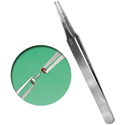 Vallejo Tools: Flat Rounded Stainless Steel Tweezers (120mm)