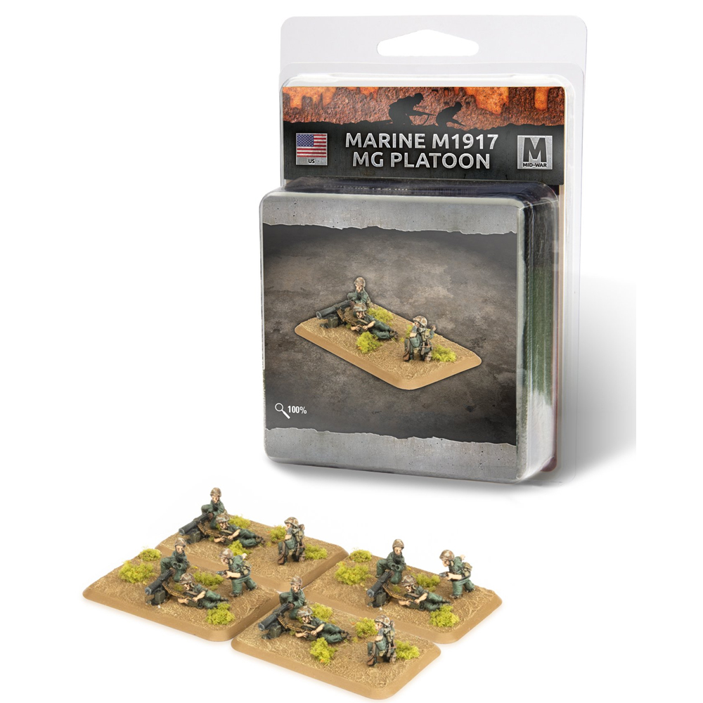Flames of War WW2: American - Marine M1917 MG Platoon
