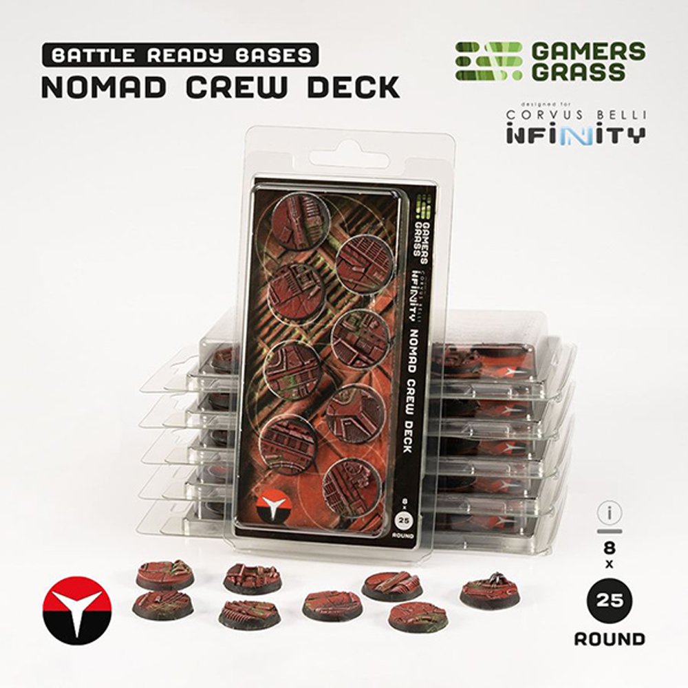 Battle Ready Bases: Nomad Crew Deck - Round 25mm (8)