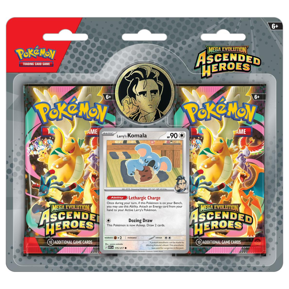 Pokemon TCG: Ascended Heroes - 2-Pack Blister (Larry's Komala) (New Arrival)