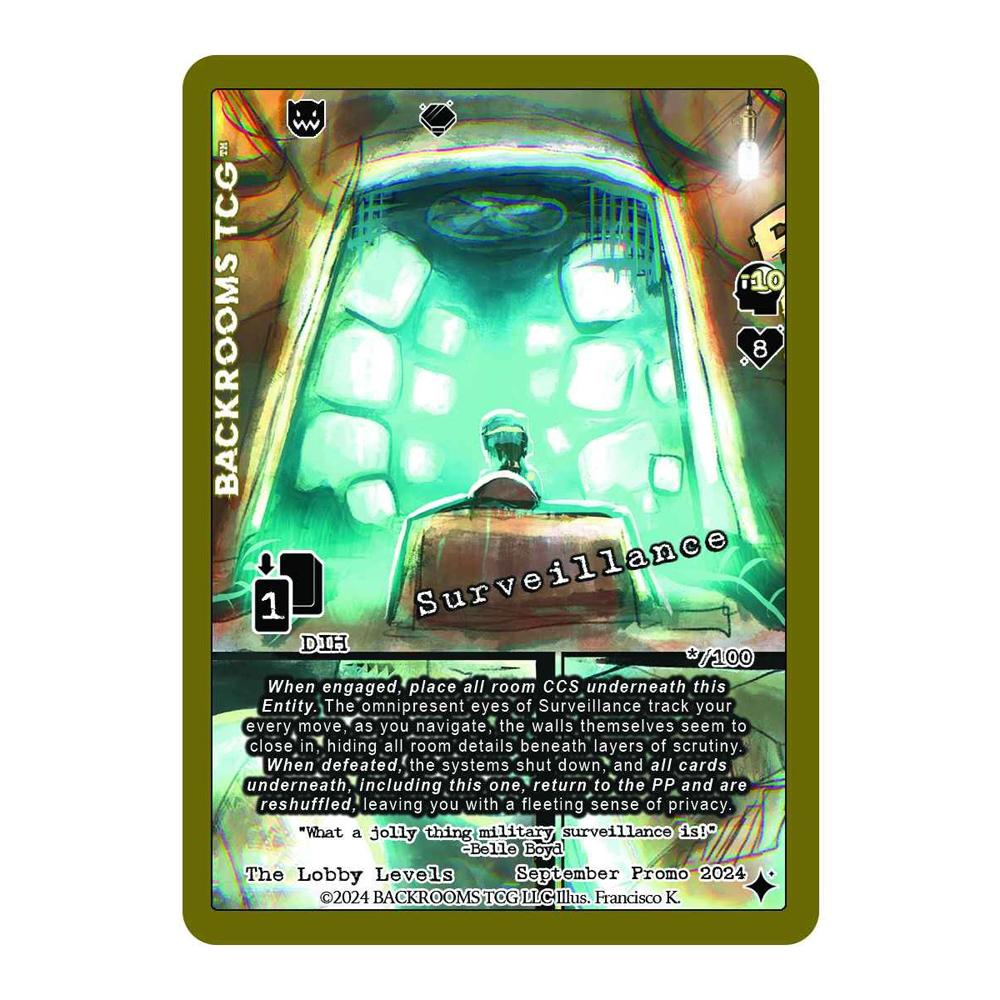 Backrooms TCG: Holo Promo Cards - Surveillance