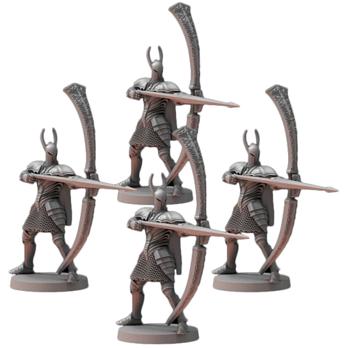 Dark Souls RPG: Miniatures Set - Silver Knight Greatbowmen