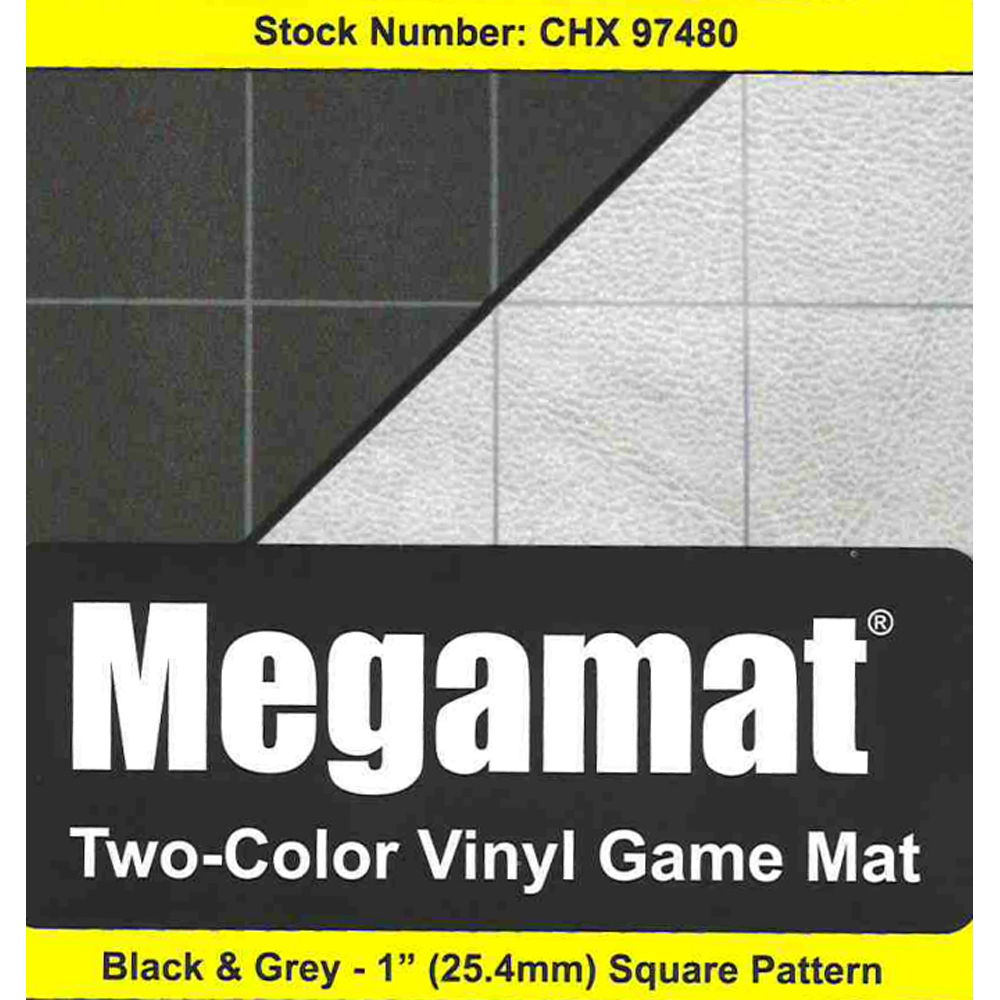 Reversible Megamat: 1-inch Square - Black/Grey (34.5 x 48in)