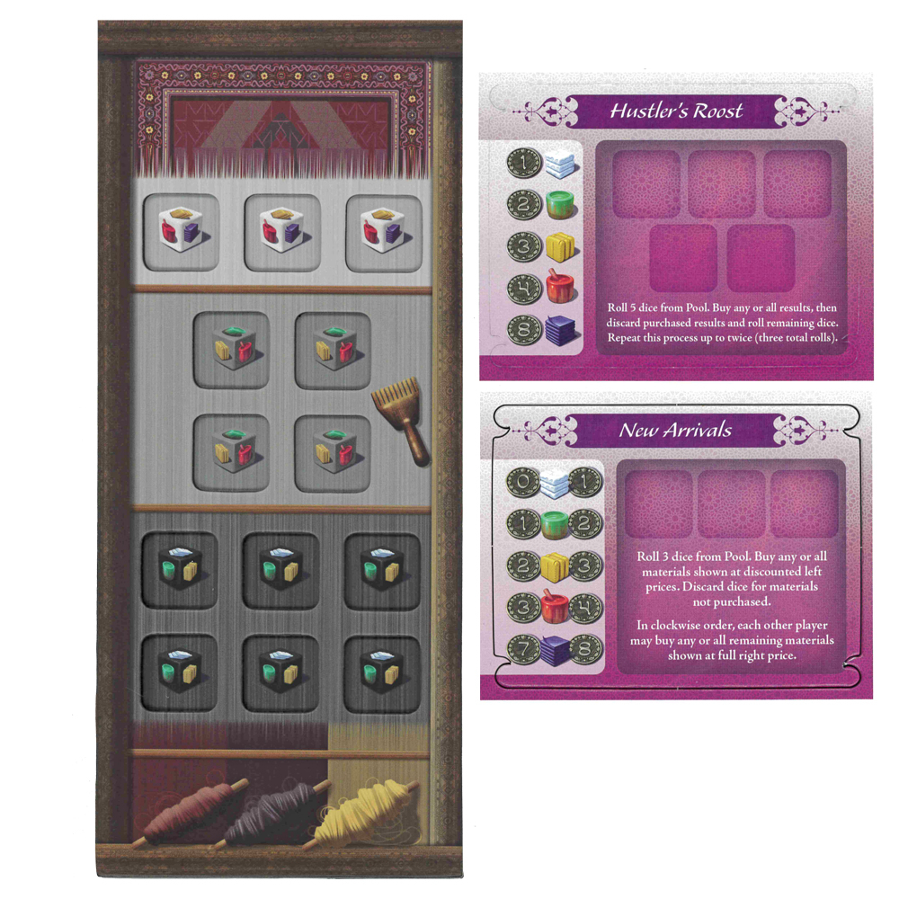 Tabriz: Promo 1 - Bonus Tile & Dice Pool Board