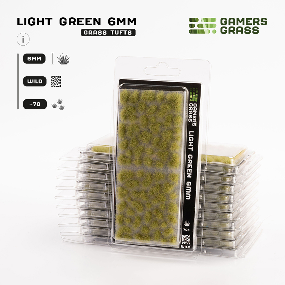 Gamers Grass Tufts: Light Green - Wild 6mm