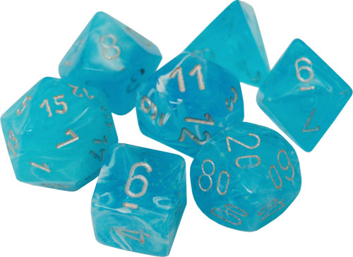 Chessex Dice Set: Luminary Sky/Silver (7)