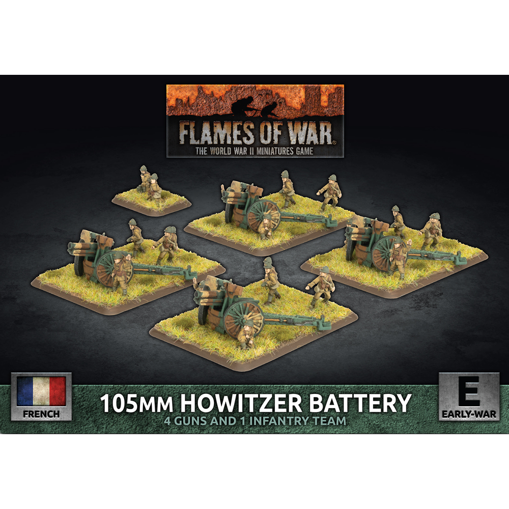 Flames of War WW2: French - 105mm Howitzer Battery (Preorder)