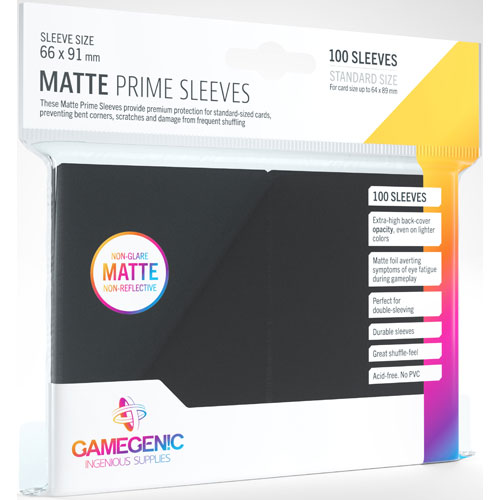 Matte Prime Sleeves: Black (100)