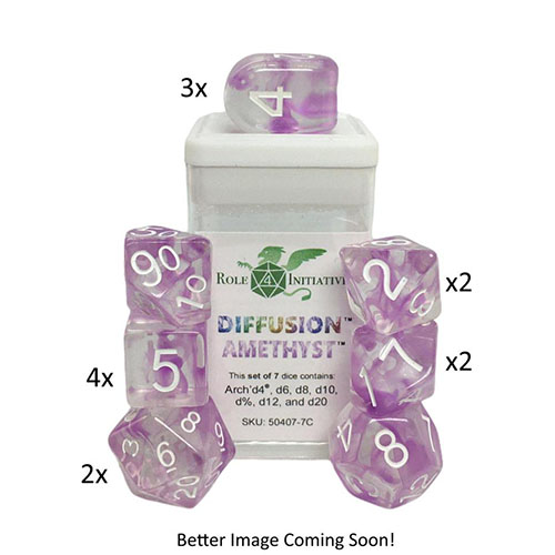 R4I Dice w/ Arch'd4: Diffusion - Amethyst (15) (Clearance)