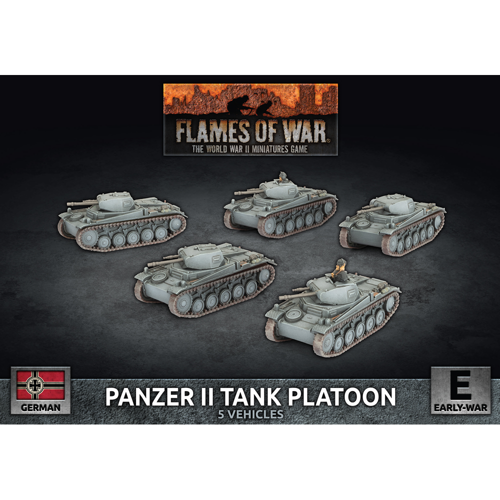 Flames of War WW2: German - Panzer II Platoon (Preorder)