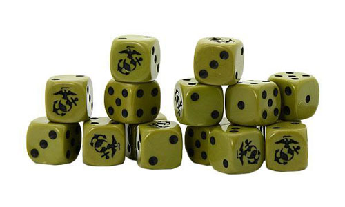 Bolt Action: US Marine Corps D6 Dice (16)